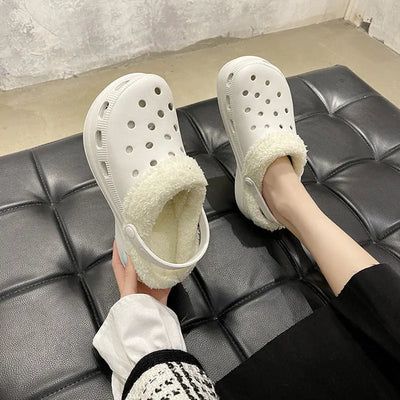 Cotton Slippers Women's Autumn And Winter Non - slip Soft Sole Platform Heel - Backdrop BlissCotton Slippers Women's Autumn And Winter Non - slip Soft Sole Platform Heel