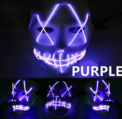 Halloween Led Glowing Full Face Mask - Backdrop BlissHalloween Led Glowing Full Face Mask