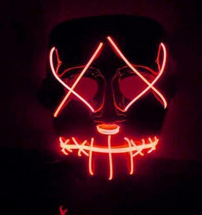 Halloween Led Glowing Full Face Mask - Backdrop BlissHalloween Led Glowing Full Face Mask