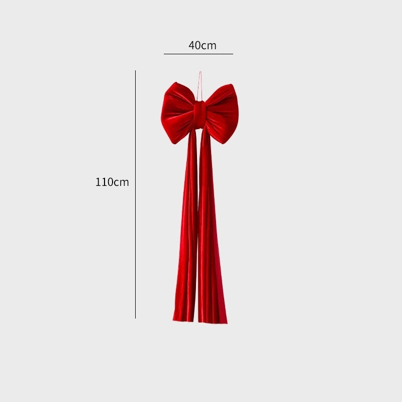 Christmas Decoration Velvet Large Bow Decoration Backdrop Bliss