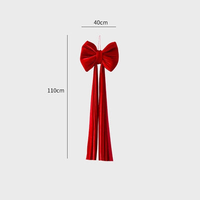 Christmas Decoration Velvet Large Bow Decoration Backdrop Bliss