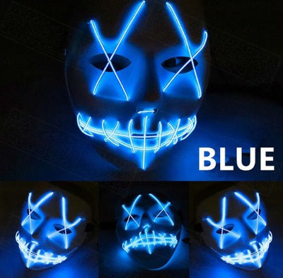 Halloween Led Glowing Full Face Mask - Backdrop BlissHalloween Led Glowing Full Face Mask