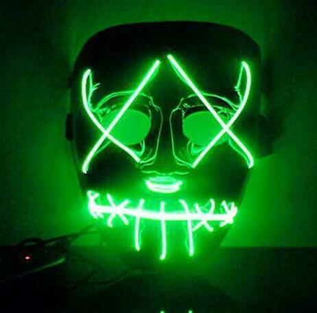 Halloween Led Glowing Full Face Mask - Backdrop BlissHalloween Led Glowing Full Face Mask