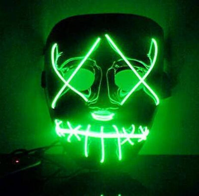 Halloween Led Glowing Full Face Mask - Backdrop BlissHalloween Led Glowing Full Face Mask