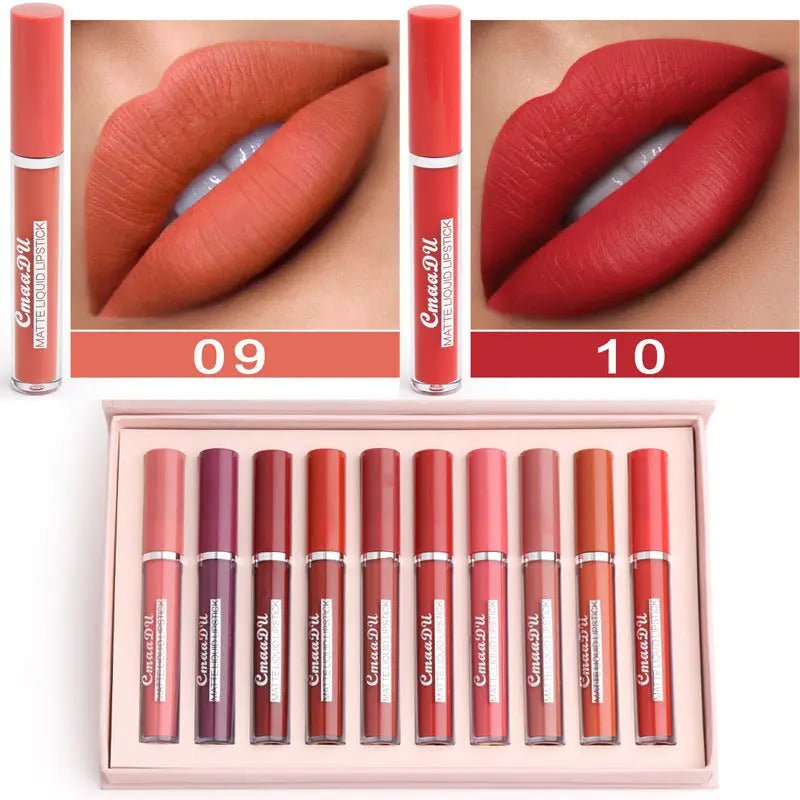 Women's Non - stick Cup Waterproof Matte Lipstick - Backdrop BlissWomen's Non - stick Cup Waterproof Matte Lipstick