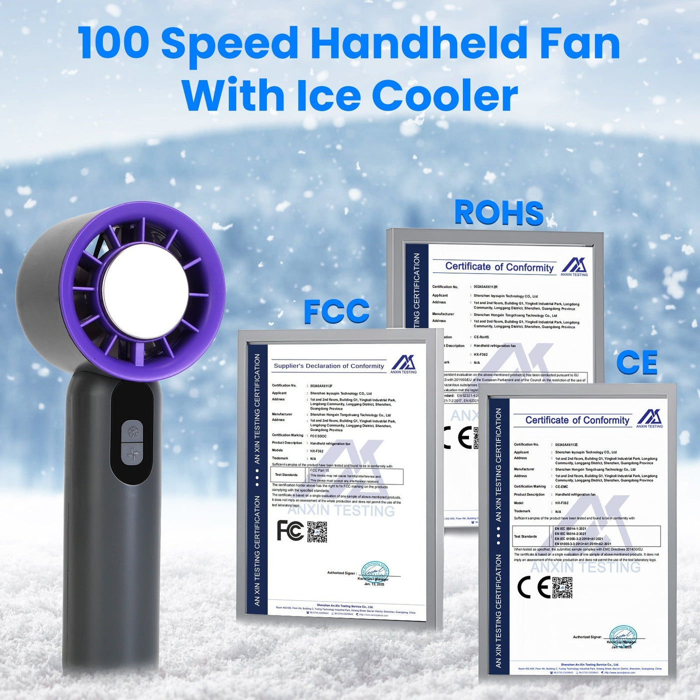One Hundred Speed Handheld Fan With Ice Cooler High Speed Turbo Fan 3000mAh Rechargeable Hand Fan With LCD Display For Travel Camping Beach Outdoor - Backdrop BlissOne Hundred Speed Handheld Fan With Ice Cooler High Speed Turbo Fan 3000mAh Rechargeable Hand Fan With LCD Display For Travel Camping Beach Outdoor