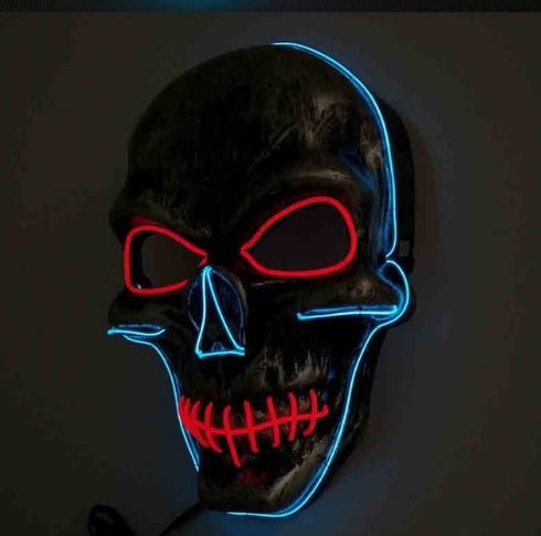 Halloween Led Glowing Full Face Mask - Backdrop BlissHalloween Led Glowing Full Face Mask
