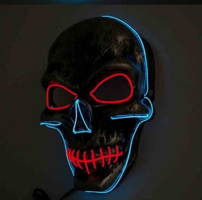 Halloween Led Glowing Full Face Mask - Backdrop BlissHalloween Led Glowing Full Face Mask