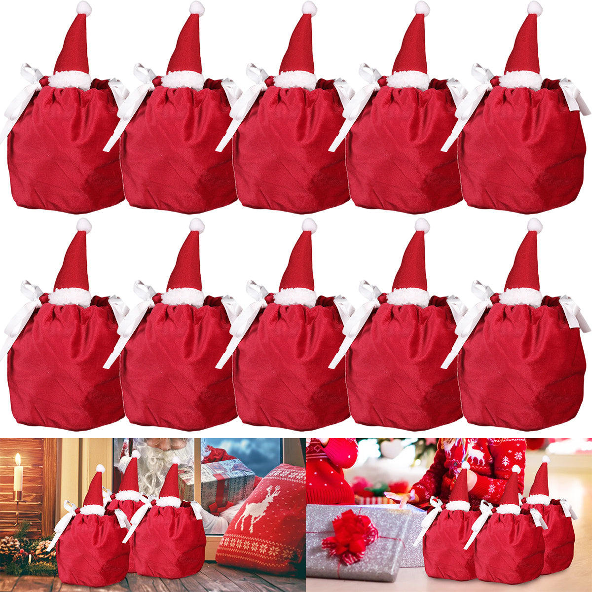 5 Christmas Gift Bags Backdrop Bliss