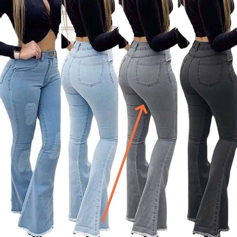 Women Fashion Elastic Ladies Jeans Pants - Backdrop BlissWomen Fashion Elastic Ladies Jeans Pants