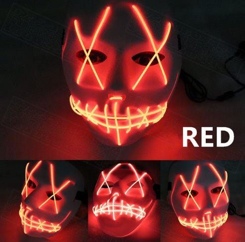 Halloween Led Glowing Full Face Mask - Backdrop BlissHalloween Led Glowing Full Face Mask