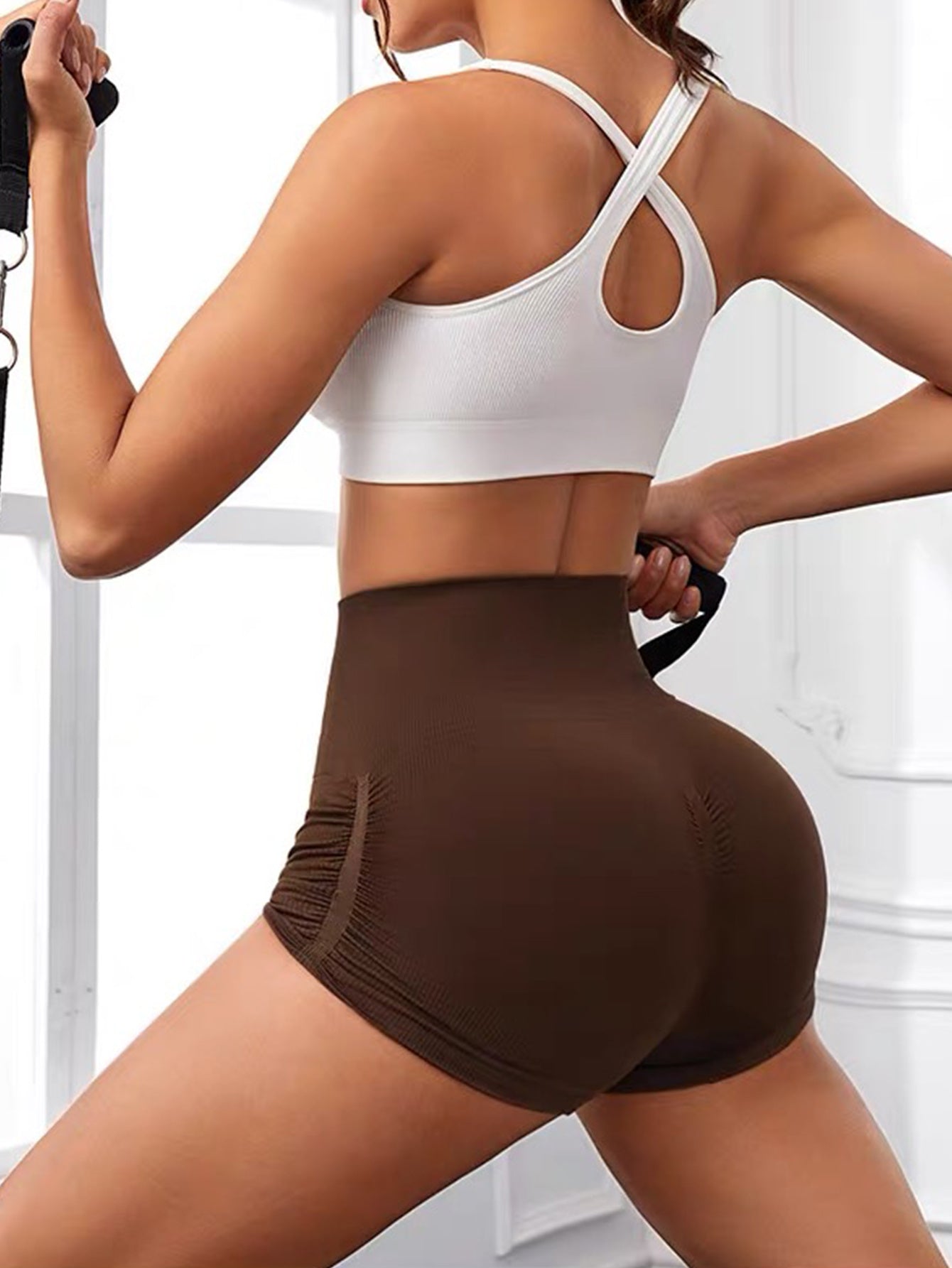 Workout Shorts For Women Scrunch Butt Lifting High Waisted Yoga Gym Seamless Booty Biker Shorts Backdrop Bliss