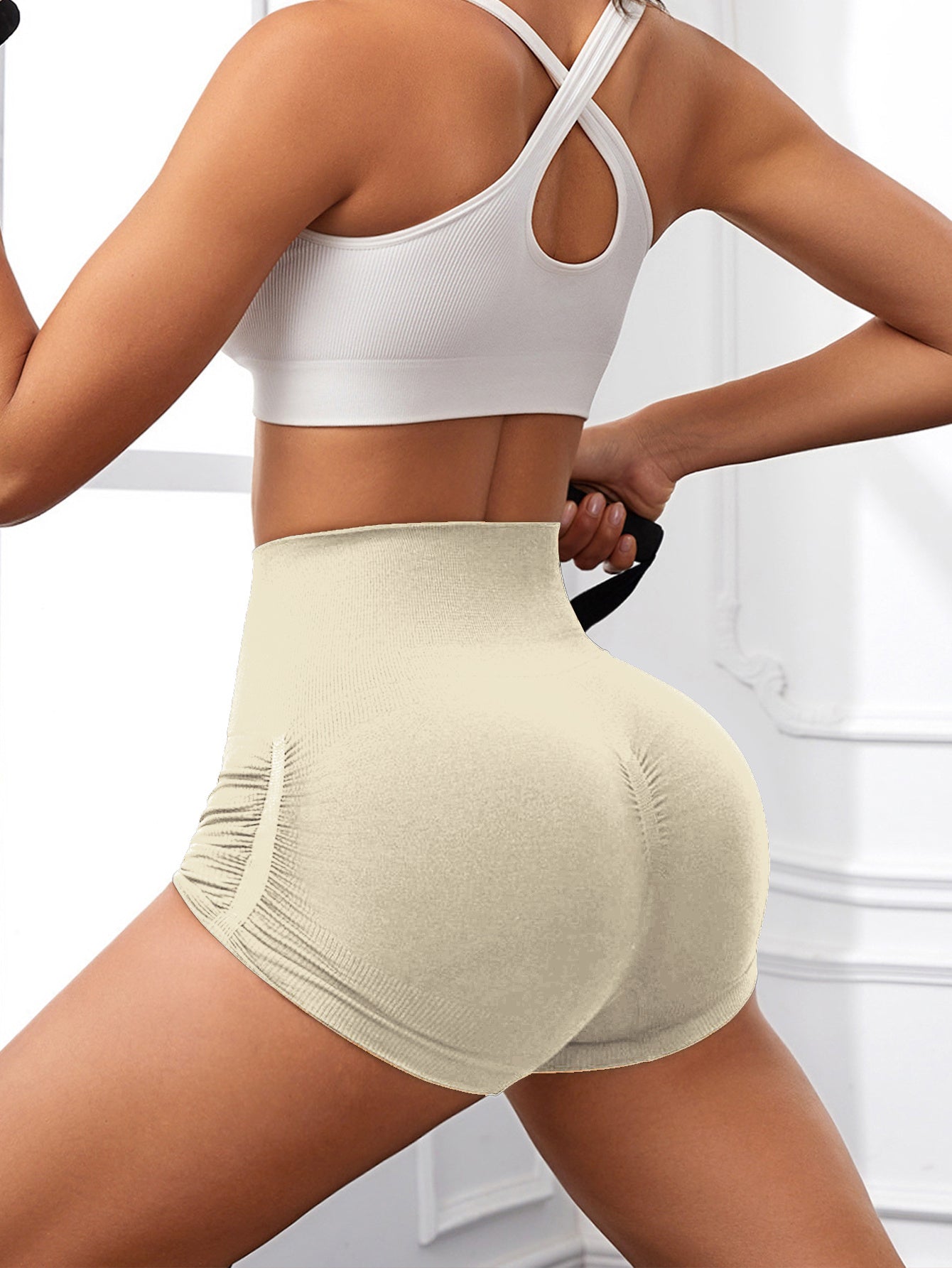 Workout Shorts For Women Scrunch Butt Lifting High Waisted Yoga Gym Seamless Booty Biker Shorts Backdrop Bliss