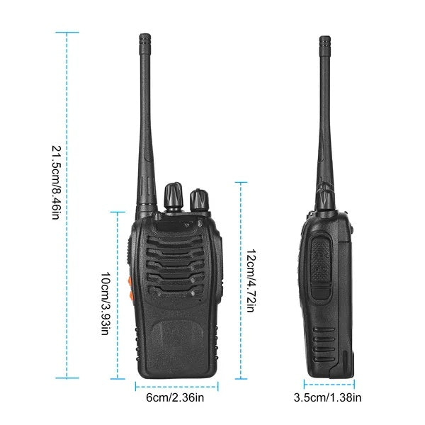 2 X Baofeng BF-888S Walkie Talkies Two Way Radio UHF 16CH 400-470MHZ Long Range Backdrop Bliss