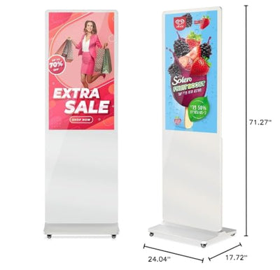 43 Inch Indoor Floor Standing Digital Signage Advertising Display Kiosk LCD Screen Commercial Totem Android System Vertical Poster with Auto Media Player - Backdrop Bliss43 Inch Indoor Floor Standing Digital Signage Advertising Display Kiosk LCD Screen Commercial Totem Android System Vertical Poster with Auto Media Player