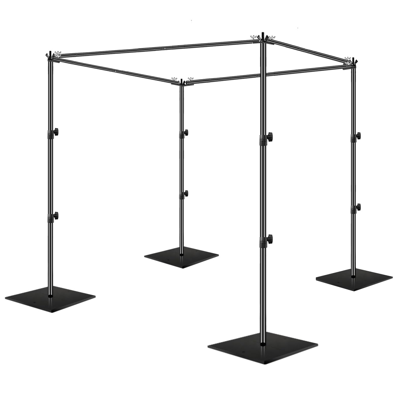 EMART 8.5x10ft Square Backdrop Stand for Wedding, Adjustable Pipe and Drape Background Frame Kit with Heavy Duty Metal Steel Base, Photo Back Drop Holder for Birthday Parties Photography - Black - Backdrop BlissEMART 8.5x10ft Square Backdrop Stand for Wedding, Adjustable Pipe and Drape Background Frame Kit with Heavy Duty Metal Steel Base, Photo Back Drop Holder for Birthday Parties Photography - Black