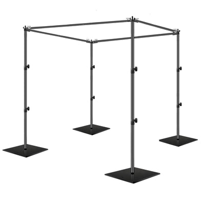 EMART 8.5x10ft Square Backdrop Stand for Wedding, Adjustable Pipe and Drape Background Frame Kit with Heavy Duty Metal Steel Base, Photo Back Drop Holder for Birthday Parties Photography - Black - Backdrop BlissEMART 8.5x10ft Square Backdrop Stand for Wedding, Adjustable Pipe and Drape Background Frame Kit with Heavy Duty Metal Steel Base, Photo Back Drop Holder for Birthday Parties Photography - Black