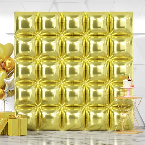 NISOCY 48PCS Green Square Foil Balloons Wall Backdrop Double Sided Green Balloons Tunnel Arch Kit for Baby Shower Birthday Anniversary Summer Party Decoration Backdrop Bliss