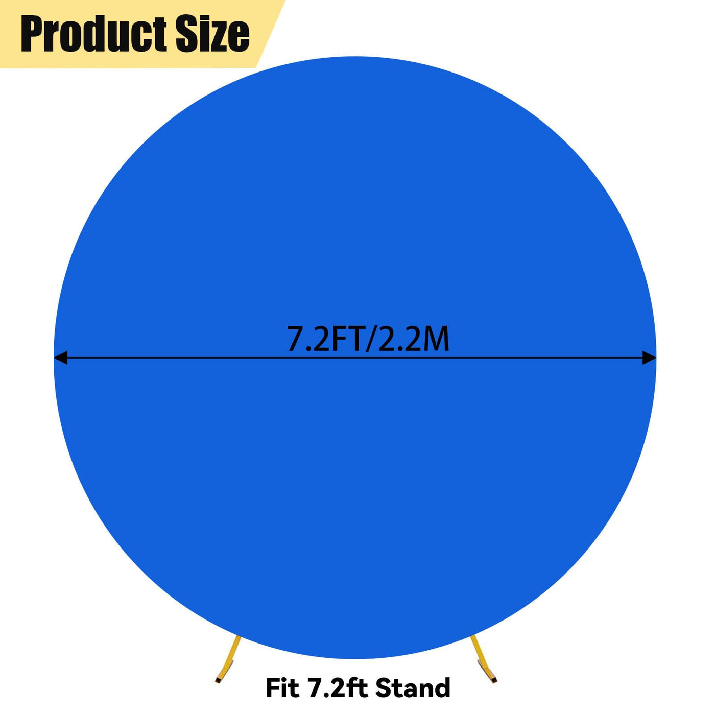 7.5FT Royal Blue Round Wedding Backdrop Cover,Circle Balloon Arch Backgound Stand Cover for Birthday Party Baby Shower Halloween Decoration (Royal Blue) - Backdrop Bliss7.5FT Royal Blue Round Wedding Backdrop Cover,Circle Balloon Arch Backgound Stand Cover for Birthday Party Baby Shower Halloween Decoration (Royal Blue)