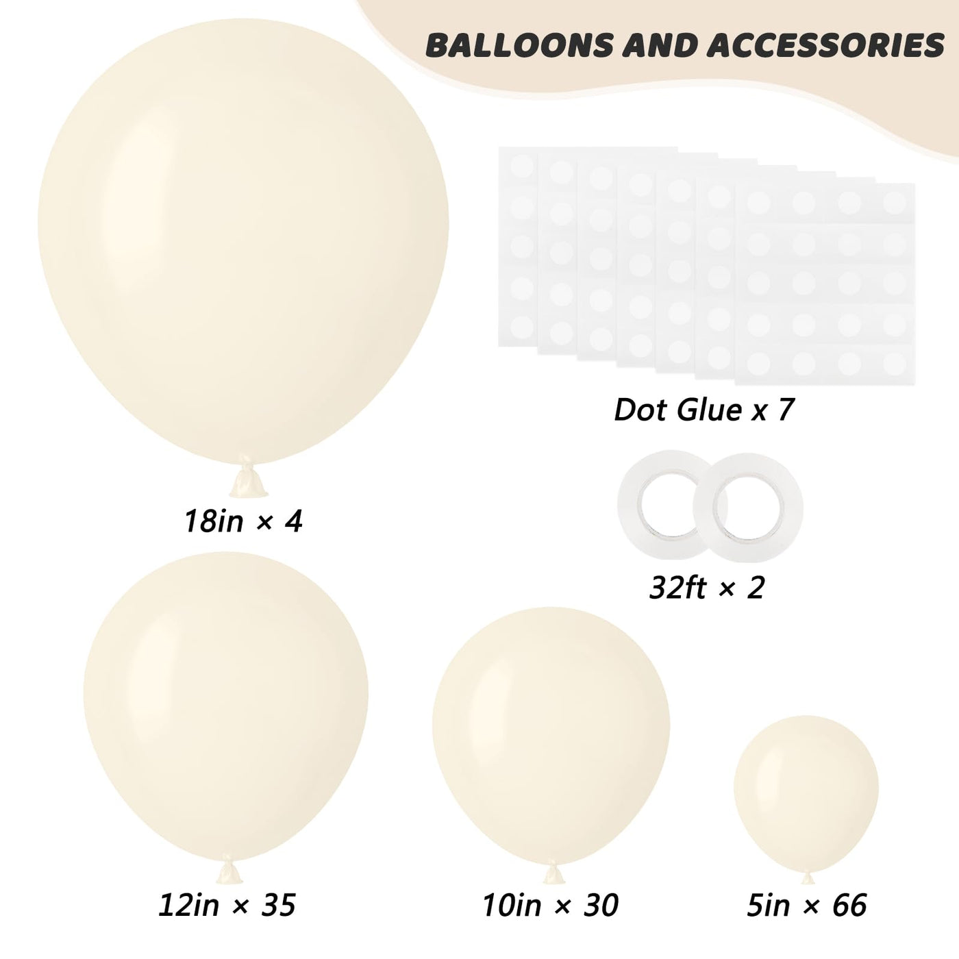 RUBFAC 135pcs Gold Balloons Different Sizes 18 12 10 5 Inch for Garland Arch, Latex Metallic Balloon for Birthday Graduation Party Wedding Decorations Backdrop Bliss