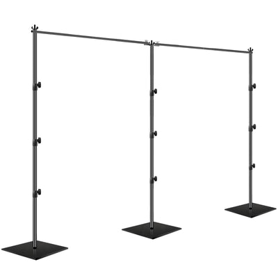 EMART 8.5x20ft(HxW) Photography Backdrop Stand for Parties, Adjustable Photo Pipe and Drape Background Back Drop Holder Frame Kit with Heavy Duty Metal Steel Base for Birthday Wedding - Black - Backdrop BlissEMART 8.5x20ft(HxW) Photography Backdrop Stand for Parties, Adjustable Photo Pipe and Drape Background Back Drop Holder Frame Kit with Heavy Duty Metal Steel Base for Birthday Wedding - Black