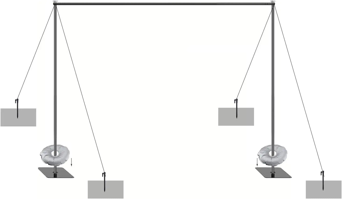 Backdrop Stand, 6.5ft Height 9ft Width Adjustable Photography Background Support Poles with Heavy Duty Flat Base, Photo Metal Steel Pipe and Drape Frame Kit for Parties Birthday Wedding - Backdrop BlissBackdrop Stand, 6.5ft Height 9ft Width Adjustable Photography Background Support Poles with Heavy Duty Flat Base, Photo Metal Steel Pipe and Drape Frame Kit for Parties Birthday Wedding