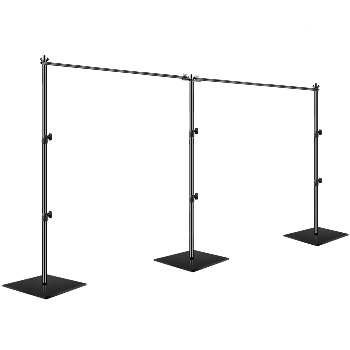 EMART 8.5x20ft(HxW) Photography Backdrop Stand for Parties, Adjustable Photo Pipe and Drape Background Back Drop Holder Frame Kit with Heavy Duty Metal Steel Base for Birthday Wedding - Black - Backdrop BlissEMART 8.5x20ft(HxW) Photography Backdrop Stand for Parties, Adjustable Photo Pipe and Drape Background Back Drop Holder Frame Kit with Heavy Duty Metal Steel Base for Birthday Wedding - Black