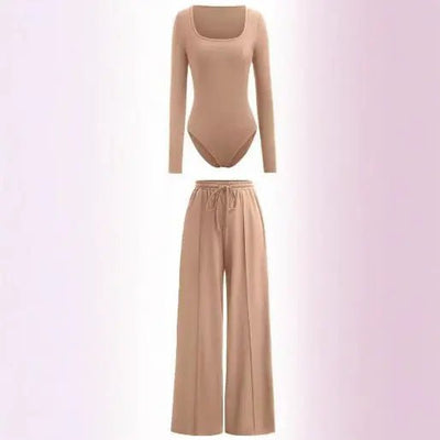 Sexy Slim Rib New Tight Square Collar Jumpsuit Trousers Suit Women - Backdrop BlissSexy Slim Rib New Tight Square Collar Jumpsuit Trousers Suit Women