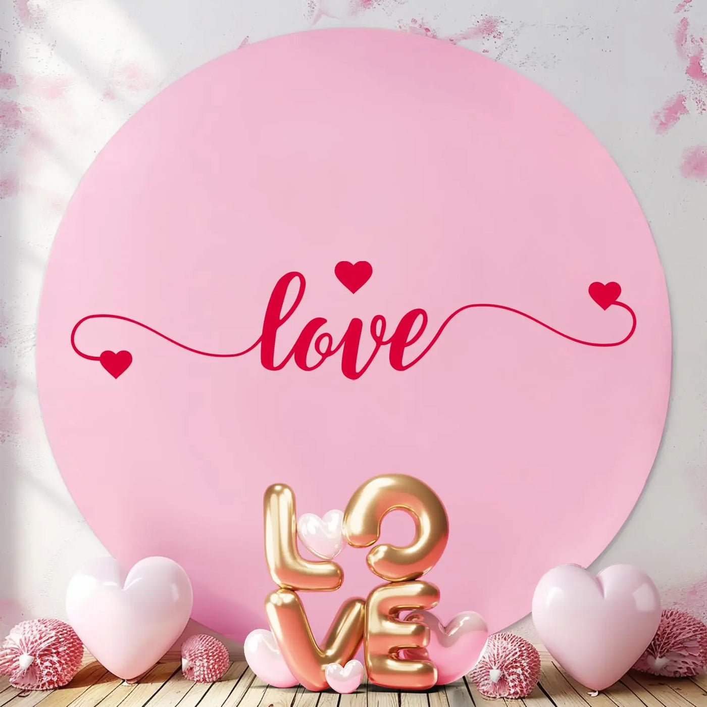 7.2FT Navy Blue Round Backdrop Cover for 5 to 7.2ft Circle Arch Stand - Haefoo Back to School Decoration Circle Backdrop Cover for Birthday, Wedding, Baby Shower Photography Background Party Decor Backdrop Bliss