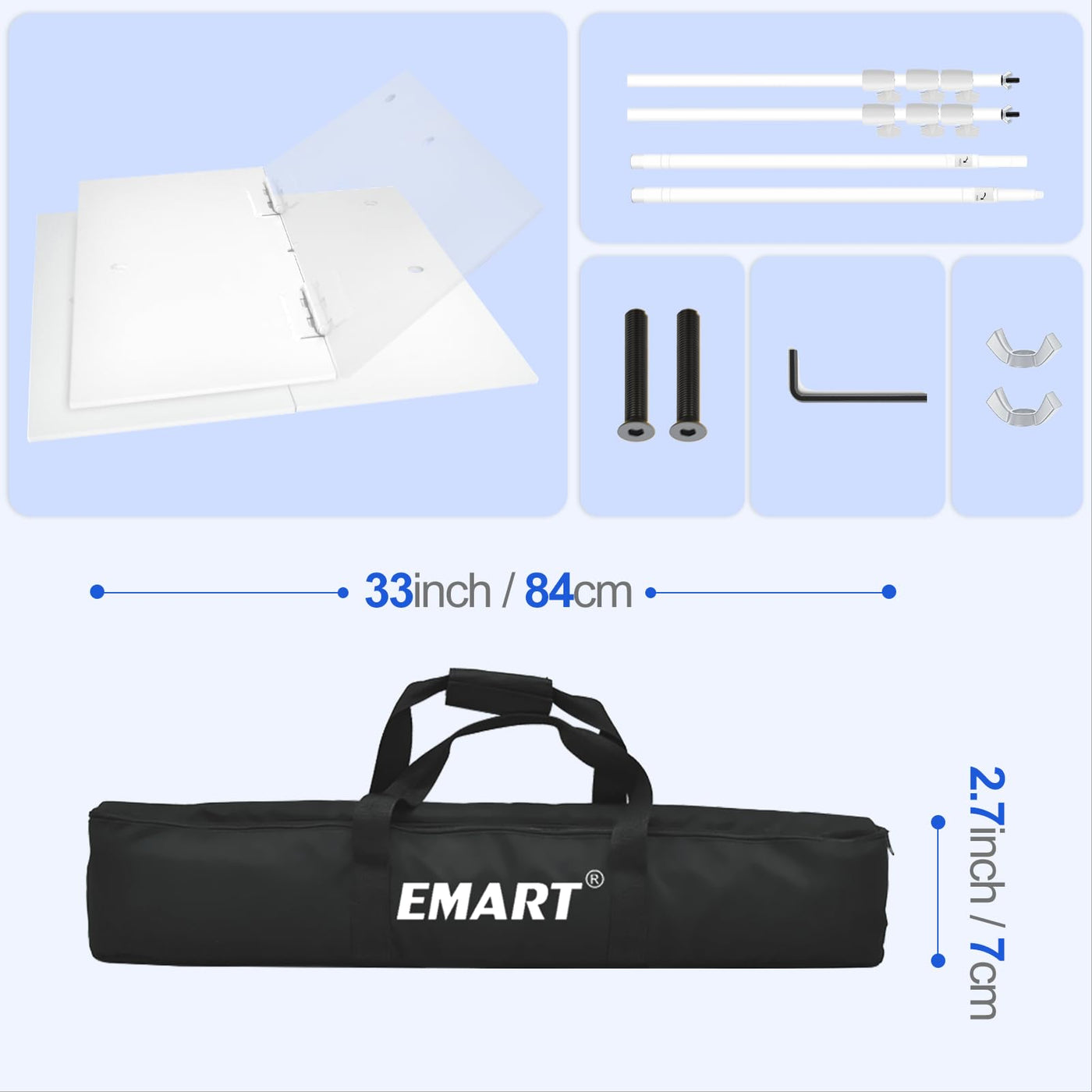 EMART Backdrop Stand, 6.5x10 ft Adjustable Photo Background Pipe and Drape Photography Kit with Heavy Duty Metal Flat Base for Parties, Wedding, Video Studio, Birthday - Black - Backdrop BlissEMART Backdrop Stand, 6.5x10 ft Adjustable Photo Background Pipe and Drape Photography Kit with Heavy Duty Metal Flat Base for Parties, Wedding, Video Studio, Birthday - Black
