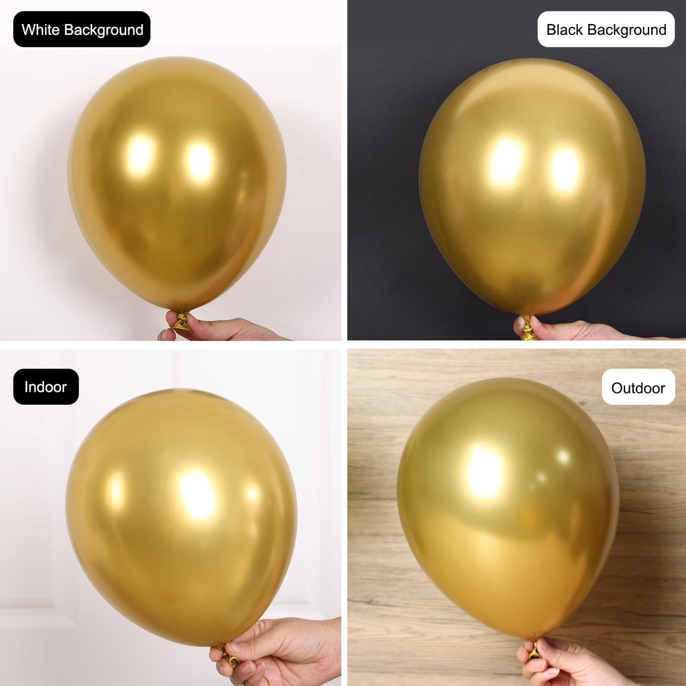 RUBFAC 135pcs Gold Balloons Different Sizes 18 12 10 5 Inch for Garland Arch, Latex Metallic Balloon for Birthday Graduation Party Wedding Decorations Backdrop Bliss