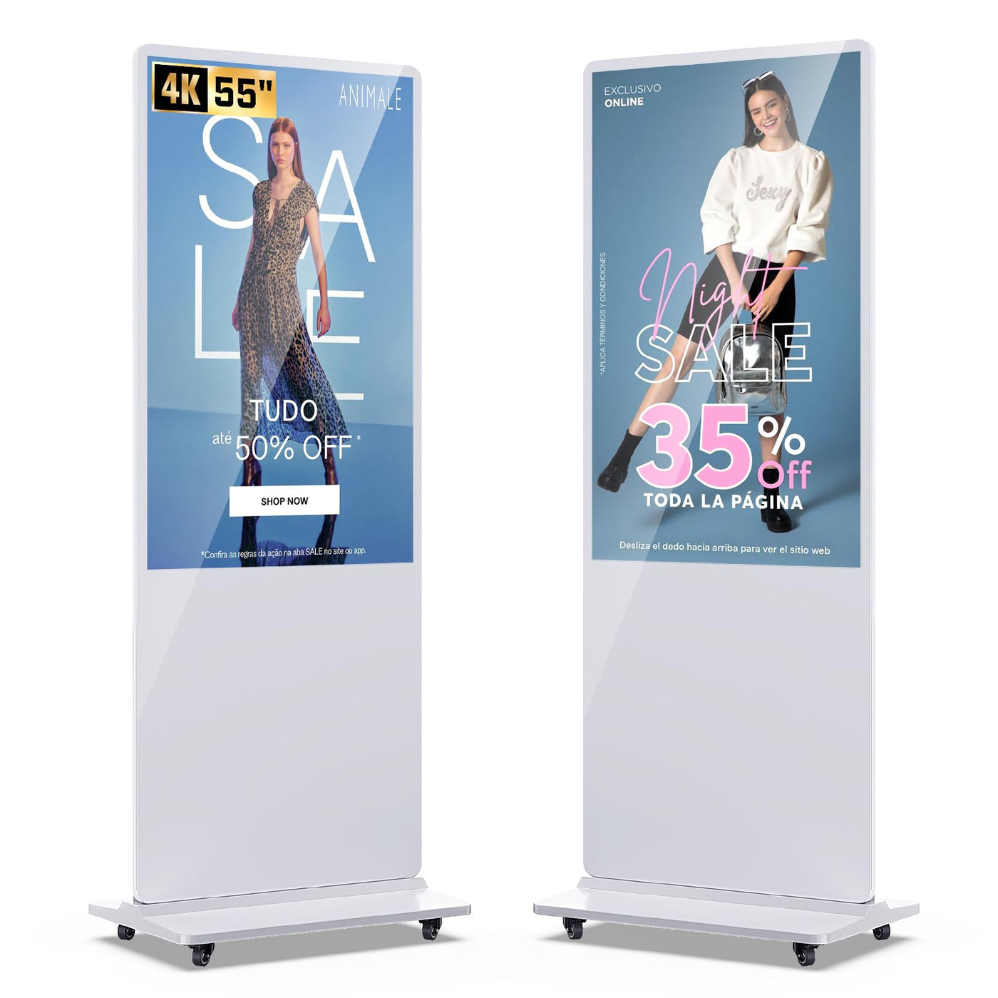 43 Inch Indoor Floor Standing Digital Signage Advertising Display Kiosk LCD Screen Commercial Totem Android System Vertical Poster with Auto Media Player - Backdrop Bliss43 Inch Indoor Floor Standing Digital Signage Advertising Display Kiosk LCD Screen Commercial Totem Android System Vertical Poster with Auto Media Player