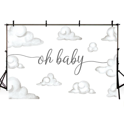 MEHOFOND 7x5ft Oh Baby Shower Backdrop Brown Baby Birthday Party Decorations Backdrop White Cloud Baby Shower Party Decorations Banner Cake Table Banner Supplies Photo Studio Props - Backdrop BlissMEHOFOND 7x5ft Oh Baby Shower Backdrop Brown Baby Birthday Party Decorations Backdrop White Cloud Baby Shower Party Decorations Banner Cake Table Banner Supplies Photo Studio Props
