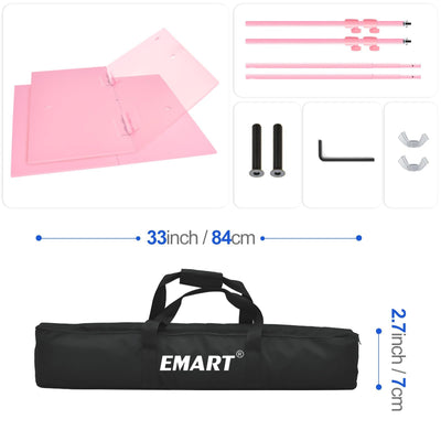 EMART Backdrop Stand, 6.5x10 ft Adjustable Photo Background Pipe and Drape Photography Kit with Heavy Duty Metal Flat Base for Parties, Wedding, Video Studio, Birthday - Black - Backdrop BlissEMART Backdrop Stand, 6.5x10 ft Adjustable Photo Background Pipe and Drape Photography Kit with Heavy Duty Metal Flat Base for Parties, Wedding, Video Studio, Birthday - Black