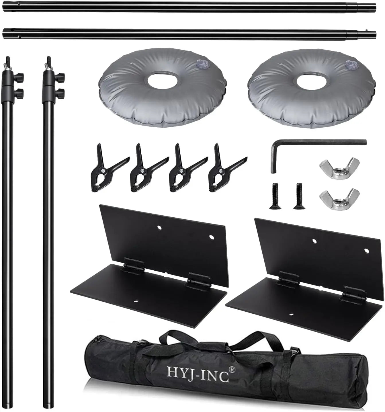 Pipe and Drape Photography Backdrop Stand Kit Adjustable Photo Background Stand 10ft x 6.5ft with Metal Base for Parties Weddings Birthday Party Events Photo Booth Backdrop Bliss