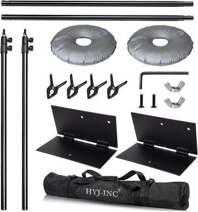 Pipe and Drape Photography Backdrop Stand Kit Adjustable Photo Background Stand 10ft x 6.5ft with Metal Base for Parties Weddings Birthday Party Events Photo Booth Backdrop Bliss