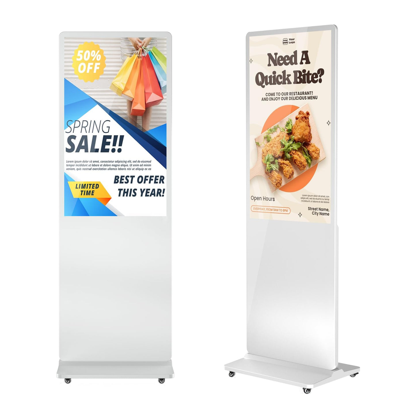 43 Inch Indoor Floor Standing Digital Signage Advertising Display Kiosk LCD Screen Commercial Totem Android System Vertical Poster with Auto Media Player - Backdrop Bliss43 Inch Indoor Floor Standing Digital Signage Advertising Display Kiosk LCD Screen Commercial Totem Android System Vertical Poster with Auto Media Player