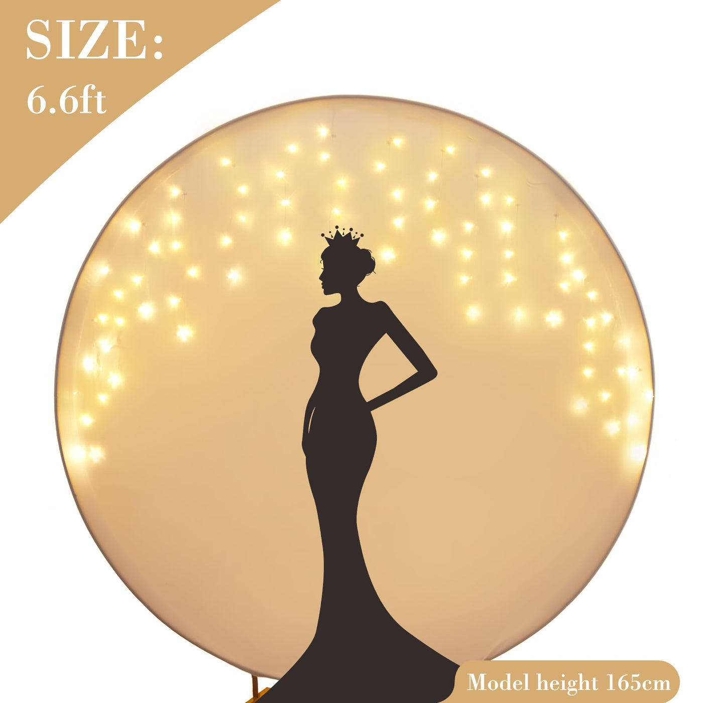 7.2 ft White Round Backdrop Cover with Lights Circle Wedding Arch Backdrop Cover with Fairy Lights for Bridal Shower Ceremony Birthday Baby Shower Photography Photo Shoot Background Decorations - Backdrop Bliss7.2 ft White Round Backdrop Cover with Lights Circle Wedding Arch Backdrop Cover with Fairy Lights for Bridal Shower Ceremony Birthday Baby Shower Photography Photo Shoot Background Decorations