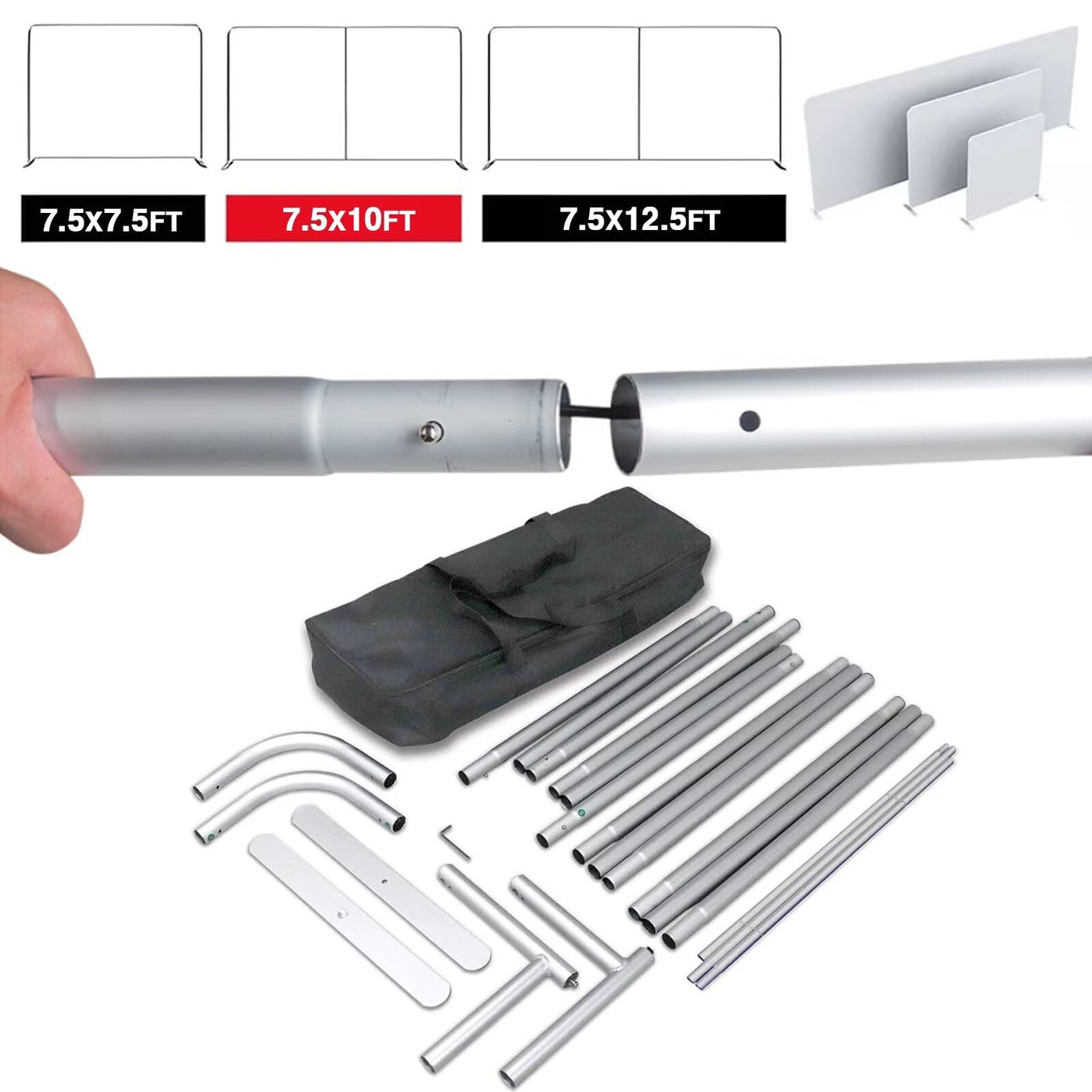 Custom Pop Up Display Trade Show Backdrop with Stand 7.5 x 7.5 FT Large Tension Fabric Backdrop Display Portable Tradeshow Booth Display Banner for Business,Campuses, Weddings, Corporate - Backdrop BlissCustom Pop Up Display Trade Show Backdrop with Stand 7.5 x 7.5 FT Large Tension Fabric Backdrop Display Portable Tradeshow Booth Display Banner for Business,Campuses, Weddings, Corporate
