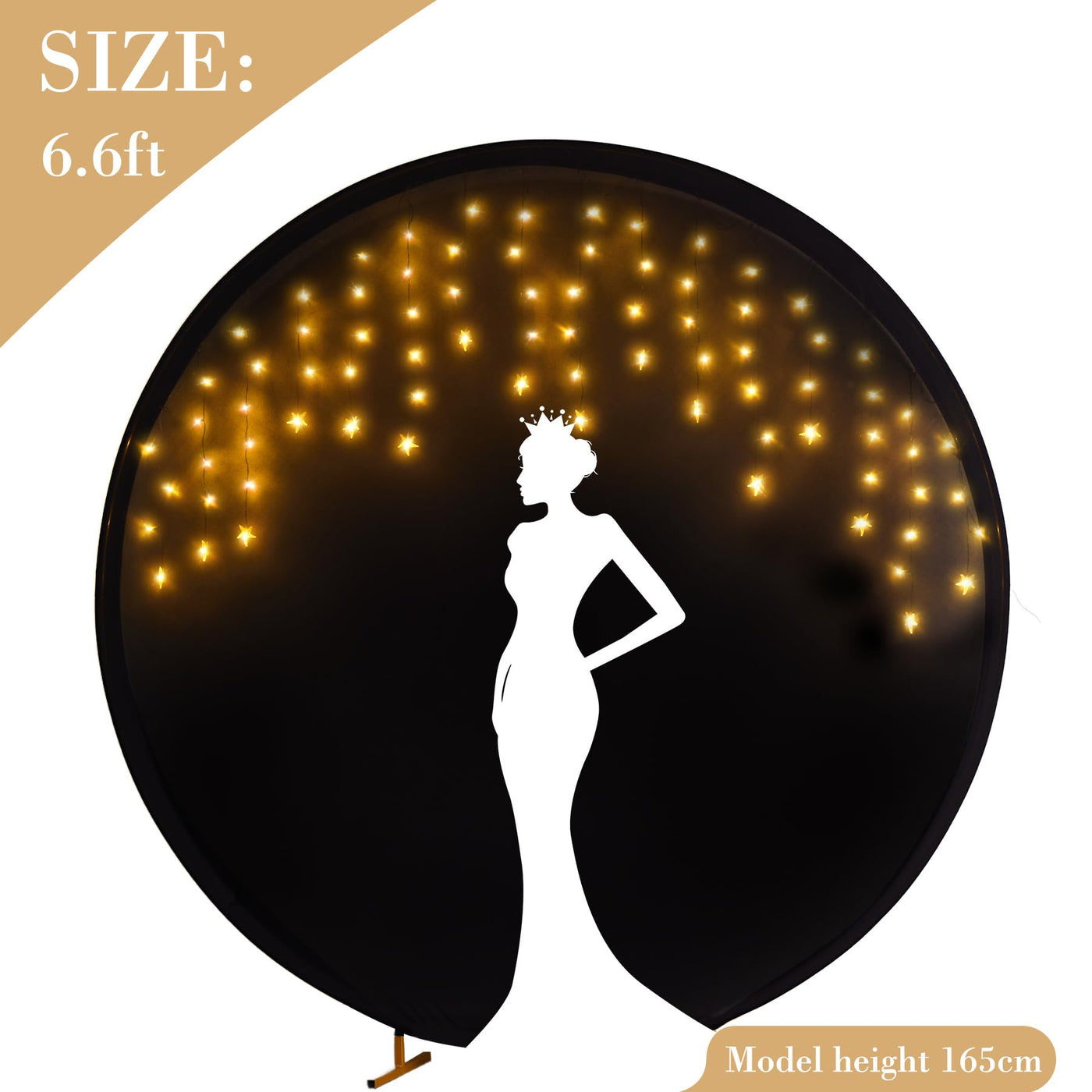 7.2 ft White Round Backdrop Cover with Lights Circle Wedding Arch Backdrop Cover with Fairy Lights for Bridal Shower Ceremony Birthday Baby Shower Photography Photo Shoot Background Decorations - Backdrop Bliss7.2 ft White Round Backdrop Cover with Lights Circle Wedding Arch Backdrop Cover with Fairy Lights for Bridal Shower Ceremony Birthday Baby Shower Photography Photo Shoot Background Decorations