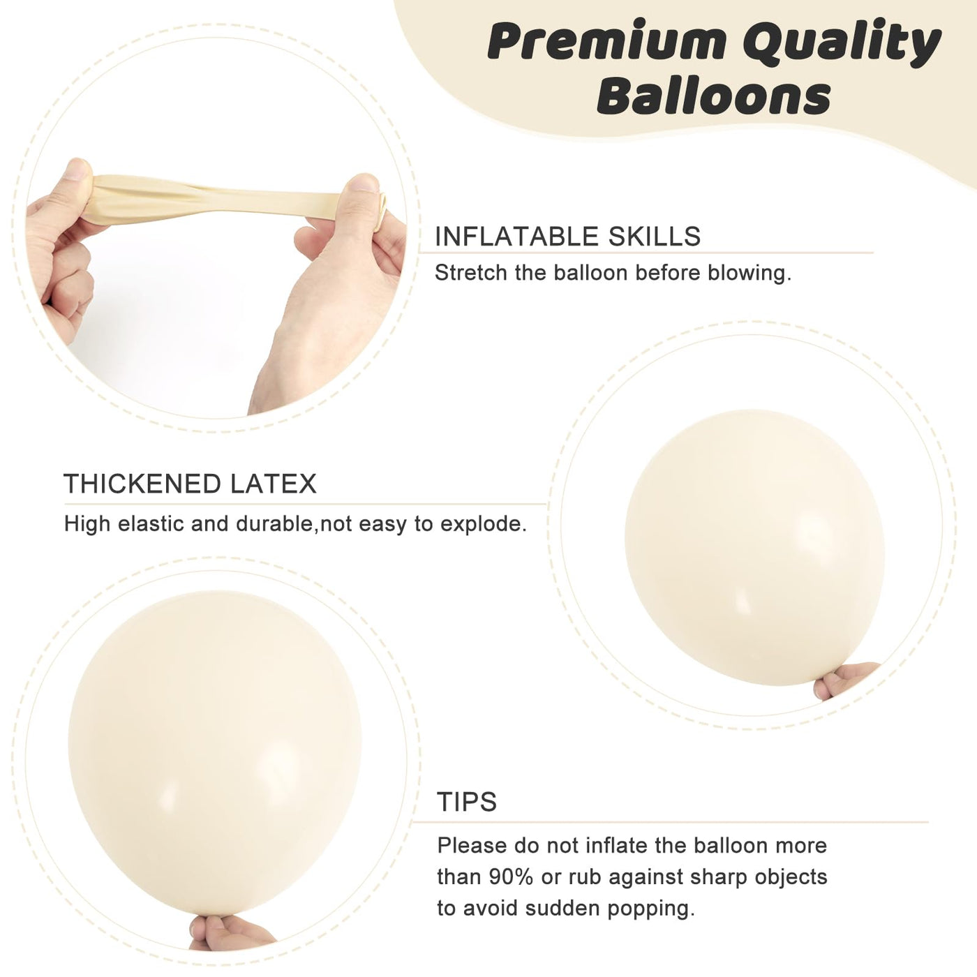 RUBFAC 135pcs Gold Balloons Different Sizes 18 12 10 5 Inch for Garland Arch, Latex Metallic Balloon for Birthday Graduation Party Wedding Decorations Backdrop Bliss