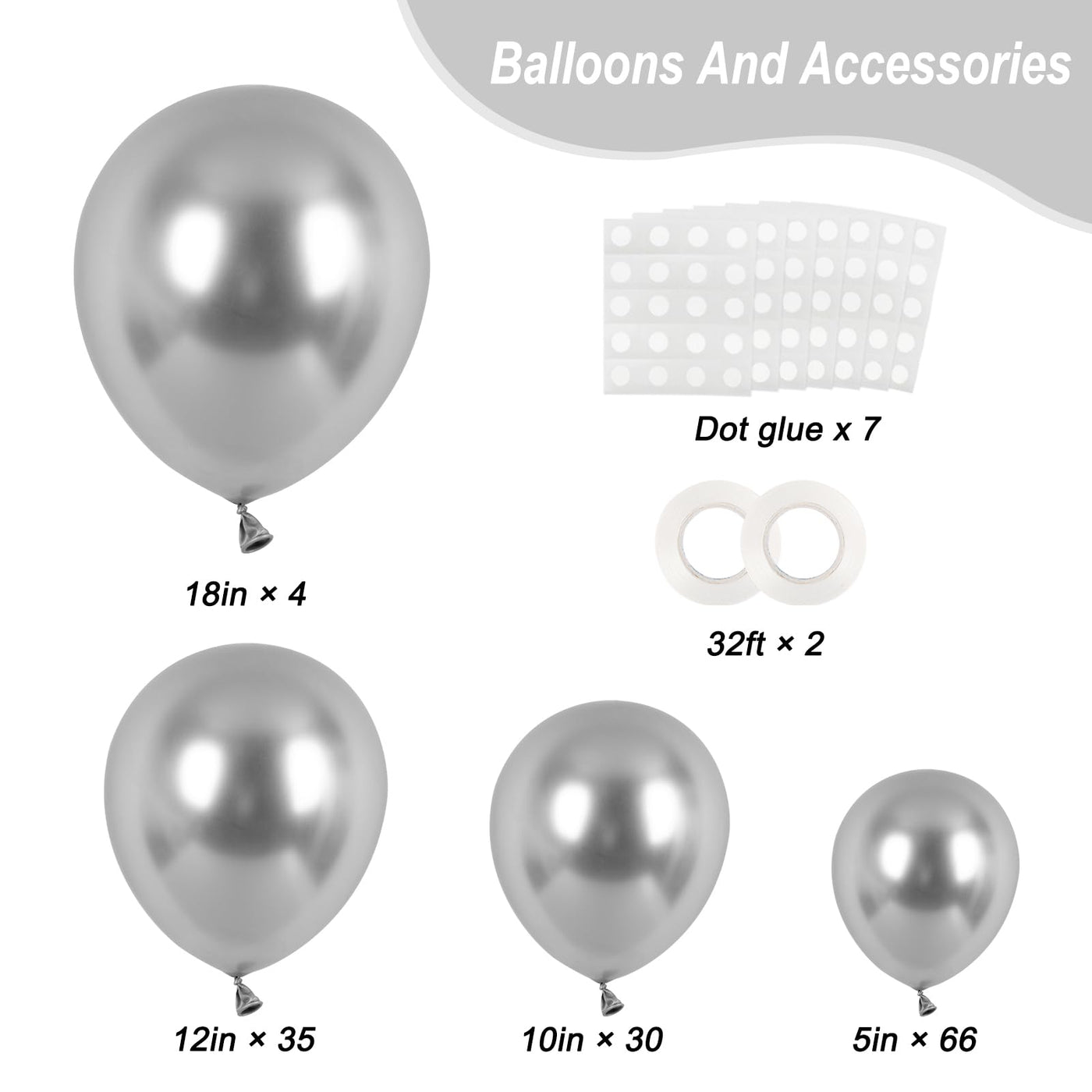 RUBFAC 135pcs Gold Balloons Different Sizes 18 12 10 5 Inch for Garland Arch, Latex Metallic Balloon for Birthday Graduation Party Wedding Decorations Backdrop Bliss