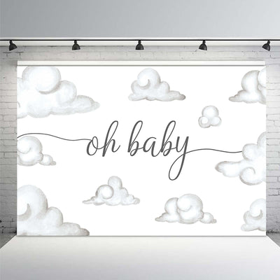MEHOFOND 7x5ft Oh Baby Shower Backdrop Brown Baby Birthday Party Decorations Backdrop White Cloud Baby Shower Party Decorations Banner Cake Table Banner Supplies Photo Studio Props - Backdrop BlissMEHOFOND 7x5ft Oh Baby Shower Backdrop Brown Baby Birthday Party Decorations Backdrop White Cloud Baby Shower Party Decorations Banner Cake Table Banner Supplies Photo Studio Props