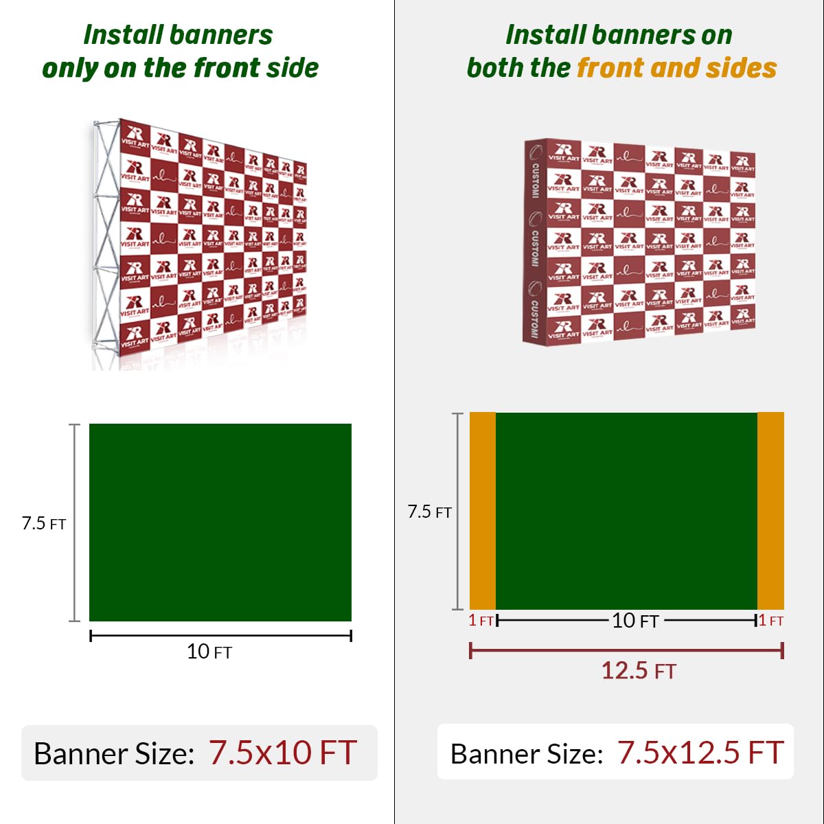 Custom Pop Up Display Trade Show Backdrop with Stand 7.5 x 7.5 FT Large Tension Fabric Backdrop Display Portable Tradeshow Booth Display Banner for Business,Campuses, Weddings, Corporate - Backdrop BlissCustom Pop Up Display Trade Show Backdrop with Stand 7.5 x 7.5 FT Large Tension Fabric Backdrop Display Portable Tradeshow Booth Display Banner for Business,Campuses, Weddings, Corporate
