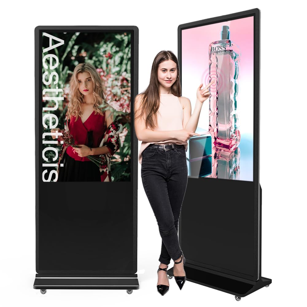 43 Inch Indoor Floor Standing Digital Signage Advertising Display Kiosk LCD Screen Commercial Totem Android System Vertical Poster with Auto Media Player - Backdrop Bliss43 Inch Indoor Floor Standing Digital Signage Advertising Display Kiosk LCD Screen Commercial Totem Android System Vertical Poster with Auto Media Player