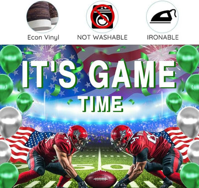Football Backdrop for Photography, It's Game Time American Rugby Background for Soccer Lovers, Football Sports Theme Birthday Baby Shower Party Decorations Photo Studio Props 7x5ft - Backdrop BlissFootball Backdrop for Photography, It's Game Time American Rugby Background for Soccer Lovers, Football Sports Theme Birthday Baby Shower Party Decorations Photo Studio Props 7x5ft