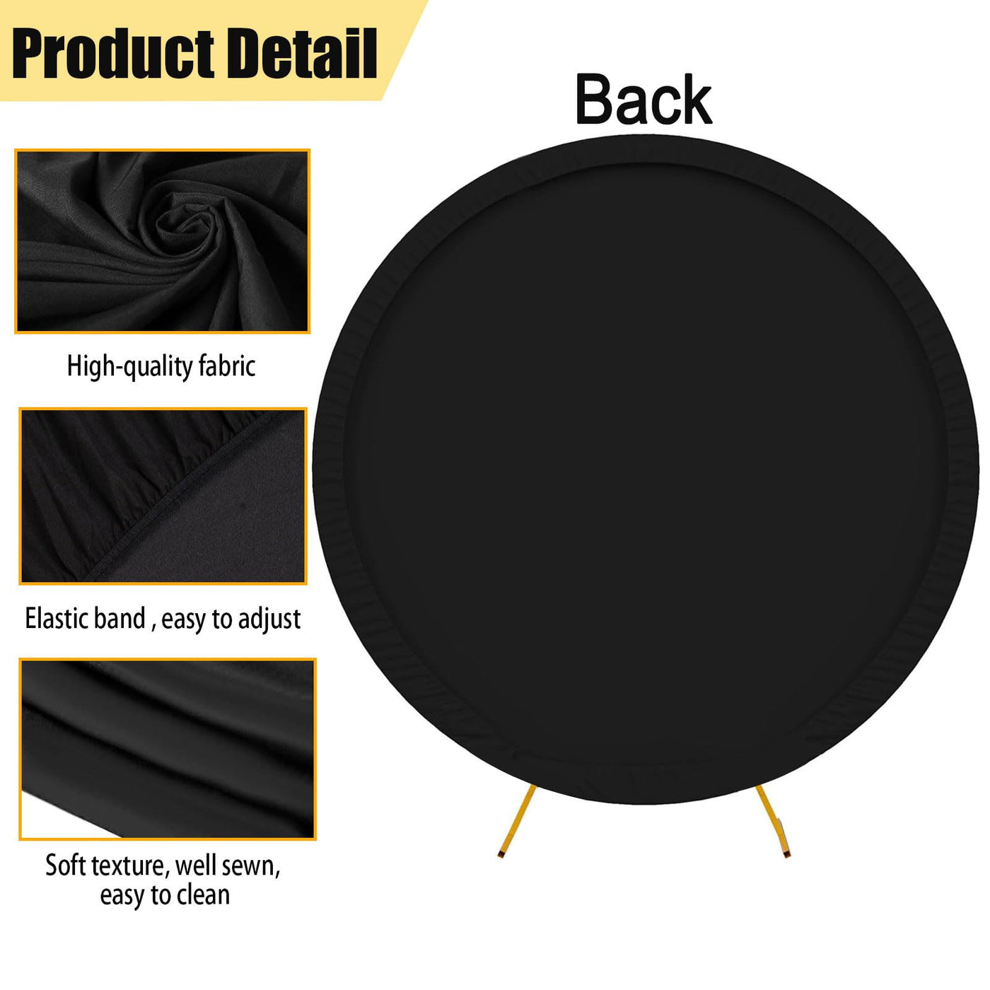 7.5FT Royal Blue Round Wedding Backdrop Cover,Circle Balloon Arch Backgound Stand Cover for Birthday Party Baby Shower Halloween Decoration (Royal Blue) - Backdrop Bliss7.5FT Royal Blue Round Wedding Backdrop Cover,Circle Balloon Arch Backgound Stand Cover for Birthday Party Baby Shower Halloween Decoration (Royal Blue)