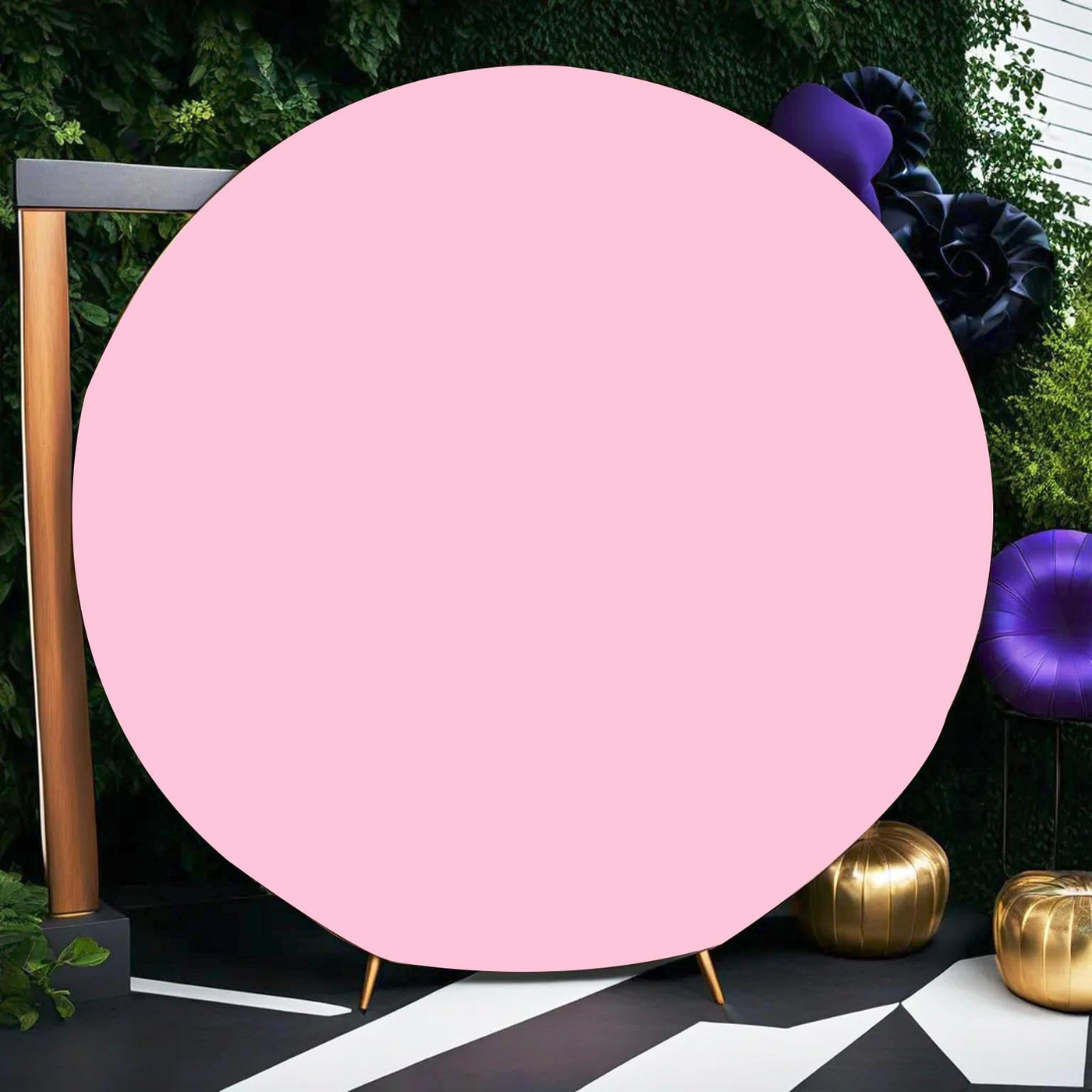 7.5FT Royal Blue Round Wedding Backdrop Cover,Circle Balloon Arch Backgound Stand Cover for Birthday Party Baby Shower Halloween Decoration (Royal Blue) - Backdrop Bliss7.5FT Royal Blue Round Wedding Backdrop Cover,Circle Balloon Arch Backgound Stand Cover for Birthday Party Baby Shower Halloween Decoration (Royal Blue)
