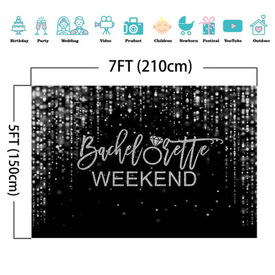 Mocsicka Bachelorette Weekend Backdrop Black Gold Bachelorette Party Photography Background Glitter Bokeh Bachelorette Party Decorations Cake Table Banner Photo Studio Props (10x6.5ft) - Backdrop BlissMocsicka Bachelorette Weekend Backdrop Black Gold Bachelorette Party Photography Background Glitter Bokeh Bachelorette Party Decorations Cake Table Banner Photo Studio Props (10x6.5ft)