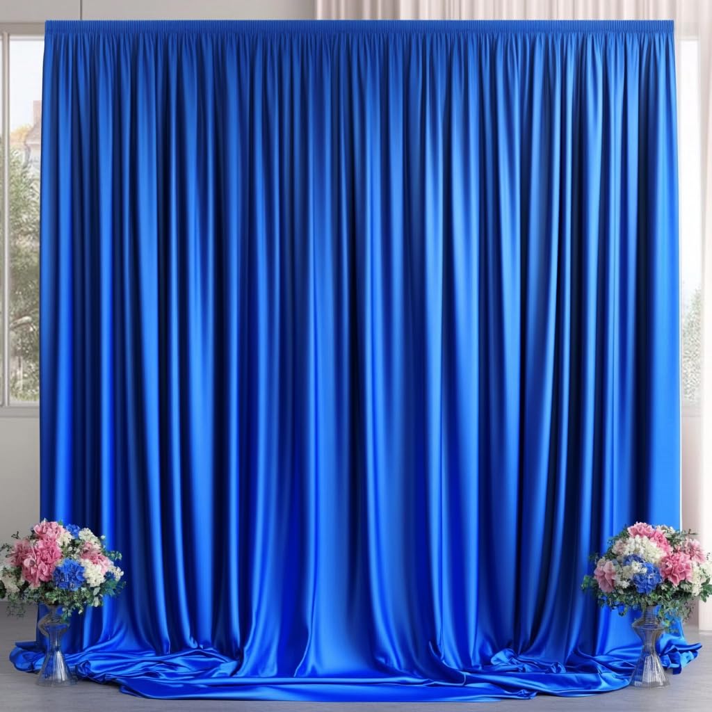 50 ft x 10 ft Wrinkle Free White Backdrop Curtain for Wedding Parties, Polyester Photo Backdrop Drapes for Baby Shower Birthday Party Backdrop Stand, Bulk Thick Background Curtains, 5x10FT 10 Panels - Backdrop Bliss50 ft x 10 ft Wrinkle Free White Backdrop Curtain for Wedding Parties, Polyester Photo Backdrop Drapes for Baby Shower Birthday Party Backdrop Stand, Bulk Thick Background Curtains, 5x10FT 10 Panels